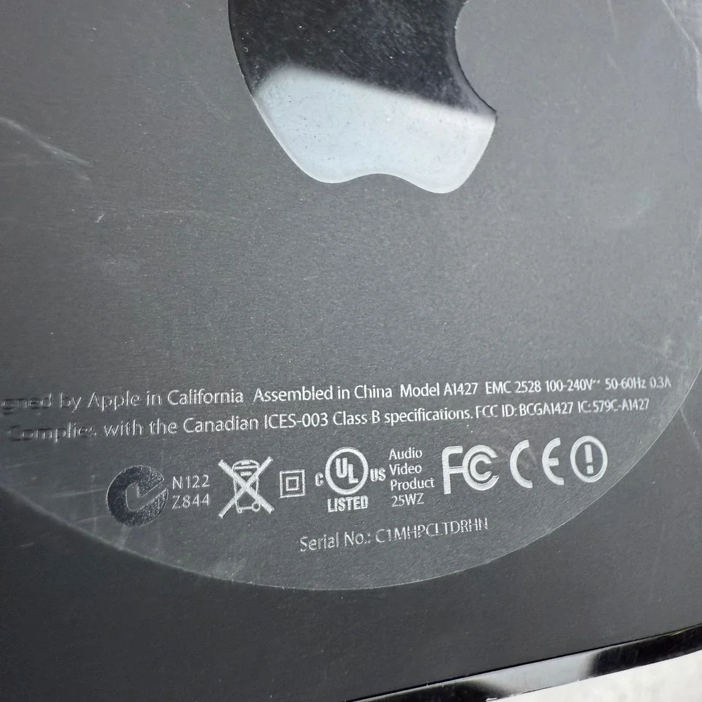 Apple TV 3rd Generation A1427 MD199LL/A Media Streamer Box‎ with Remote